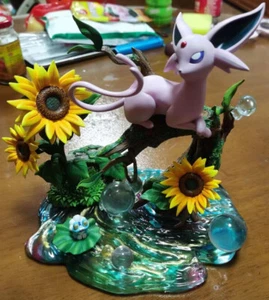 Espeon Painted LED Resin Statue - Pokemon Eevee Eeveelution Collector Figurine - Picture 1 of 7