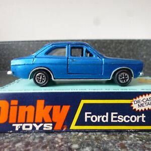 Vintage, Dinky No 168, Ford Escort MK 1, in Blue with Original Box, 1/43..RARE.