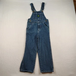 John Deere Overalls Boys 7 Girls Denim Coveralls Adjustable - Picture 1 of 8