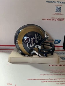 JACKIE SLATER RIDDELL SIGNED ST LOUIS RAMS MINI HELMET HOF - Picture 1 of 2