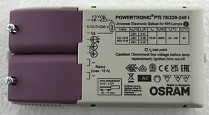 OSRAM POWERTRONIC 70W 70 Watt PTi 70/220-240 I With Cable Clamp Metal Halide Y2 - Picture 1 of 3