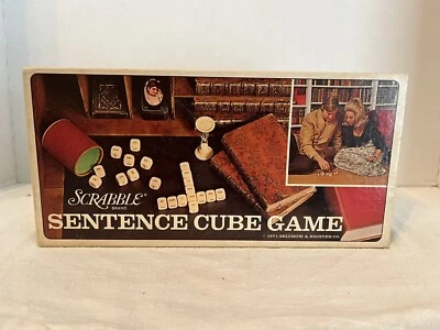Scrabble Sentence Cube Game Word Combination 1971 Letter Word Dice Game - Image 1 of 4
