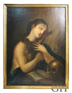 ÖLGEMÄLDE ALTMEISTER DIE REUENDE MARIA MAGDALENA ITALIEN UM 1750 - Bild 1 von 14