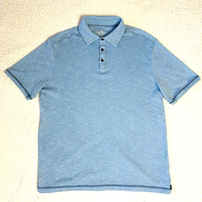Camisa polo de golf Nat Nast Luxury Originals para hombre talla M manga corta azul jaspeado Foto 1 de 4