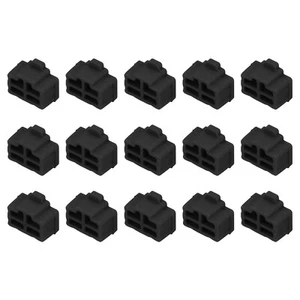 15pcs RJ45 Port Duct Covers Caps Plugs Protector for Laptop PC Ethernet Black - Zdjęcie 1 z 4