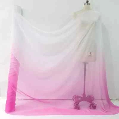 Tela de gasa ombre 58"" de ancho por yardas 2 tonos escenario boda material degradado  Foto 1 de 4