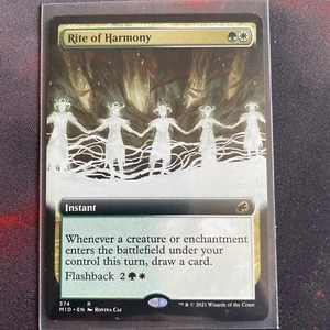 MTG Rite of Harmony Innistrad: Midnight Hunt 374 Regular Rare Extended Art - Picture 1 of 2
