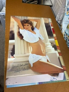#214 Vintage 1996 Poster 32x22 Sexy Brunette Kathy Ireland White Man Cave Pin Up - Picture 1 of 4