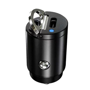 Black Dual USB Type-C PD Car Phone Charger Adapter 30W Fast Charging Accessories - Zdjęcie 1 z 6