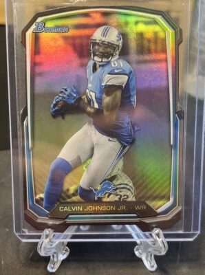 2013 Bowman Die Cut Calvin Johnson Lions - Image 1 of 2