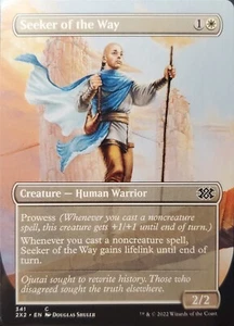 Seeker Of The Way (Borderless) Alt Art 341 NM MTG Double Masters Series - Picture 1 of 4