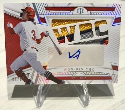 2023 Panini National Treasures ⚾️Won-Bin Cho ⚾️RC Auto 4 color patch 🔥1/10🔥 - Image 1 of 2