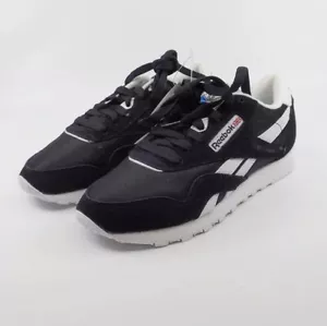 Man Reebok Royal Nylon Classic Sneaker Fashion BD1553 Black/White Brand New - Picture 1 of 11