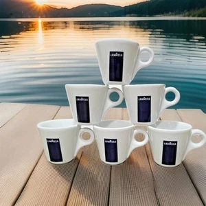 Lavazza Blue Ribbon Collection Espresso Cup IPA Italy Porcelain Set of 6 - Picture 1 of 20