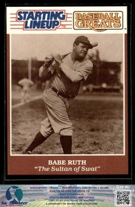 1989 Kenner Starting Lineup Cards Baseball Greats Babe Ruth Yankees 4.2B - Picture 1 of 2