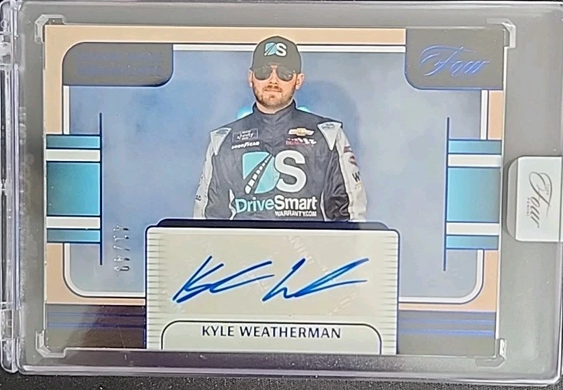Kyle Weatherman 2025 Panini Turn Four NASCAR Center Stage Auto Blue #41/49 - Image 1 of 2