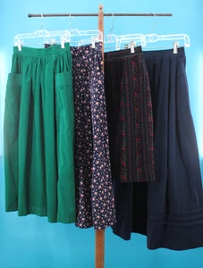 VTG 80s 90s Lot of 4 Laura Ashley Corduroy & Floral Skirts XS/S 1990s Skirt Lot - Picture 1 of 20