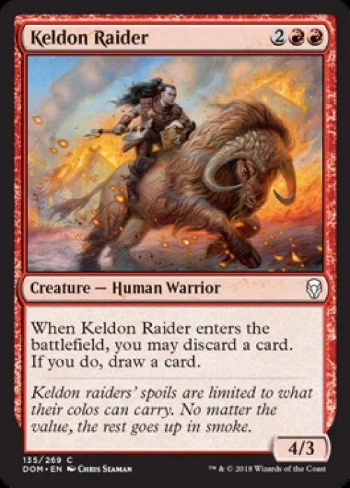 Keldon Raider -Foil Light Play MTG Dominaria - Image 1 of 1