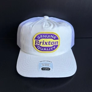 NWT Brixton Genuine Quality Neon Keaton White Adjustable Snapback Trucker Hat - Picture 1 of 8