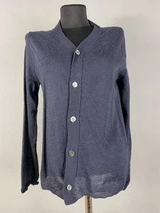 COMME des GARCONS Knit Cardigan Womens V-Neck Sweater Navy Blue Size S - Picture 1 of 9