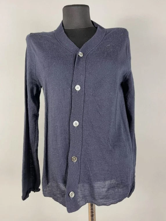 Cárdigan tejido COMME des GARCONS para mujer cuello en V suéter azul marino talla S Foto 1 de 4