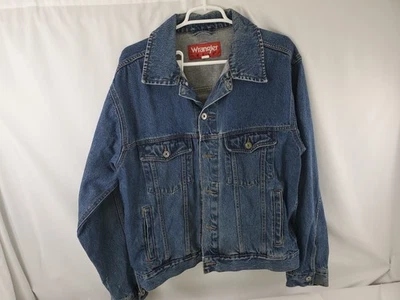 Chaqueta vaquera Wrangler Hero para hombre grande azul camionero botones bolsillos delanteros Foto 1 de 4