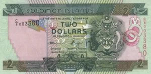 Billete de 2 dólares 2006 P-25a UNC ISLAS SALOMÓN - bajo S/N 003380 - Imagen 1 de 4