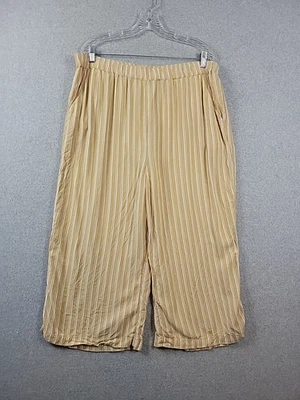 Pantalones culotte American Eagle Outfitters amarillos a rayas para mujer Plus XXL Foto 1 de 4