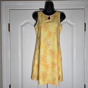 Nuu Muu Classic Keyhole Dress Size Medium Yellow Athletic Made In USA - Picture 1 of 12