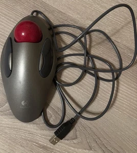 Logitech T-BC21 Marble Mouse Roller Ball USB TrackBall Mouse Trackman Tested - Picture 1 of 6
