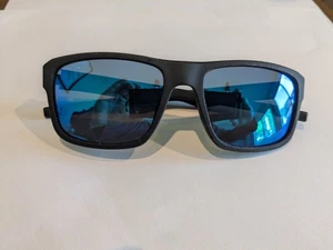 Neu Polaroid polarisierte PLD 3018/S Sonnenbrille DL5JY matt Gummi schwarz blau verspiegelt - Bild 1 von 5