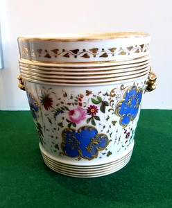 Antike Louis XVI Pariser Porzellan-Übertöpf massive vergoldet 19.Jh Ø 16,5cm - Bild 1 von 24