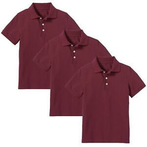 3 Pack School Uniform Polo for Boys Choose Shirts Color - Sizes 4-20 Many Colors