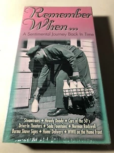 Remember When… A Sentimental Journey Back in Time (1995) VHS Documentary - Picture 1 of 3