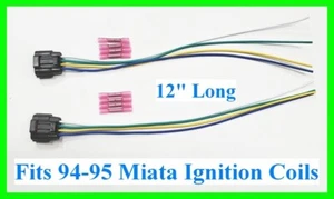 x2 fits Miata 94 95 Ignition Coil Pack Harness Connector Plug Pigtail SET NA 1.8 - Picture 1 of 2