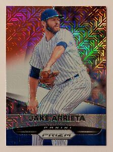 2015 Panini Prizm Red White and Blue Mojo Prizm Jake Arrieta #80 Chicago Cubs