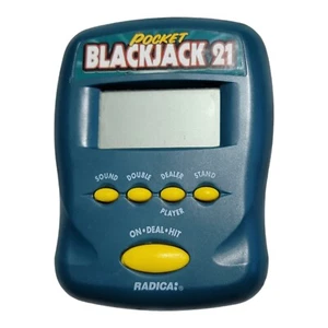 1997 Radica Pocket Blackjack 21 Handheld Electronic Game - vintage working  - Picture 1 of 2