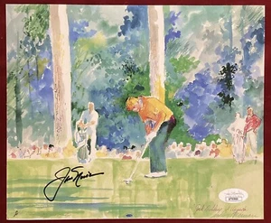 Jack Nicklaus Signed Photo 9x8 Golf Cut Autograph The Masters Leroy Neiman JSA - Picture 1 of 4