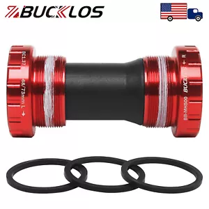 Hollowtech II 68/73mm Threaded Bottom Bracket MTB Road Bike Crank BB Bearing Red - Picture 1 of 6