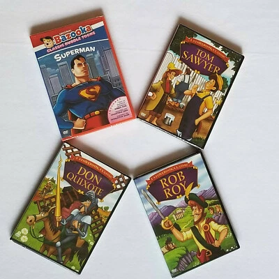 4 DVD's Storybook Classics, Rob Roy, Don Quixote,Tom Sawyer, Superman, Brand New - Image 1 of 4