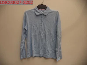 Izod Plus Girls' Light Blue Long Sleeve Uniform Polo Shirt, Size XL (18 1/2) - Picture 1 of 4