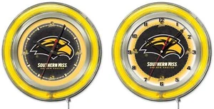 NCAA - Anillo doble de neón Southern Miss, logotipo reloj logotipo equipo universitario logotipo - Imagen 1 de 9
