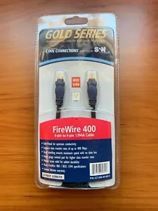 SanMax Gold Series 6' Firewire 400 (4-pin to 4-pin 1394A Cable) CC1394-44-06-G - Picture 1 of 3