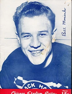 EX COND 3/12/1944 Rangers @ Black Hawks NHL Program - HOFer B. Mosienko on cover - Picture 1 of 5
