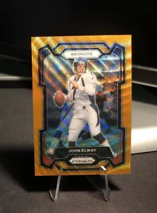 John Elway 2023 Panini Prizm Orange Wave Prizm 49/60 Broncos #89 - Picture 1 of 3