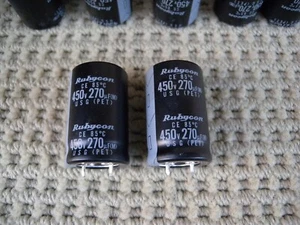 2 STCK. RUBYCON QUALITÄT KONDENSATOR 270UF 450VDC. NEUER ALTER LAGER. - Bild 1 von 8