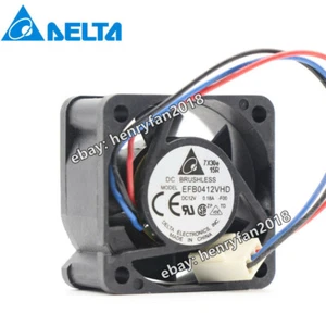 Delta Fan EFB0412VHD DC12V 0.18A 40*40*20MM 3pin Server Cooling Fan Ball Bearing - Picture 1 of 6