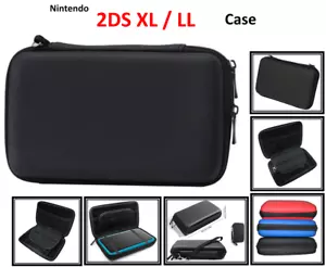 BLACK-Carry Storage Hard Protective Case Cover For New Nintendo 2DS XL /LL Game - Picture 1 of 4