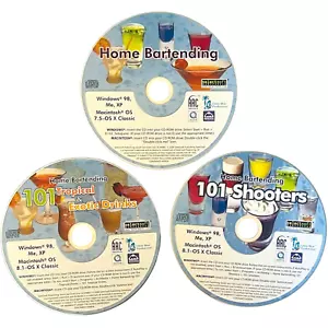 Home Bartending / 101 Shooters / 101 Tropical & Exotic Drinks - LOT of 3 CDs - Picture 1 of 6