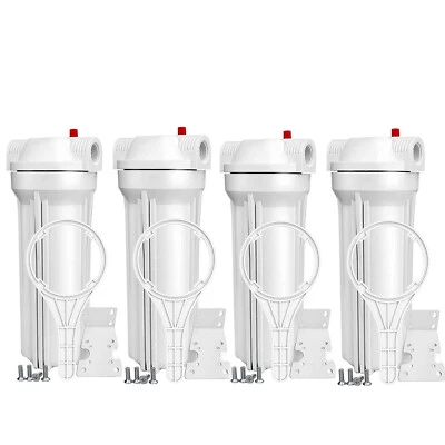 4 Pack 10" x 2.5" Whole House Water Filter Housing Filtration System 3/4" NPT - Image 1 of 4